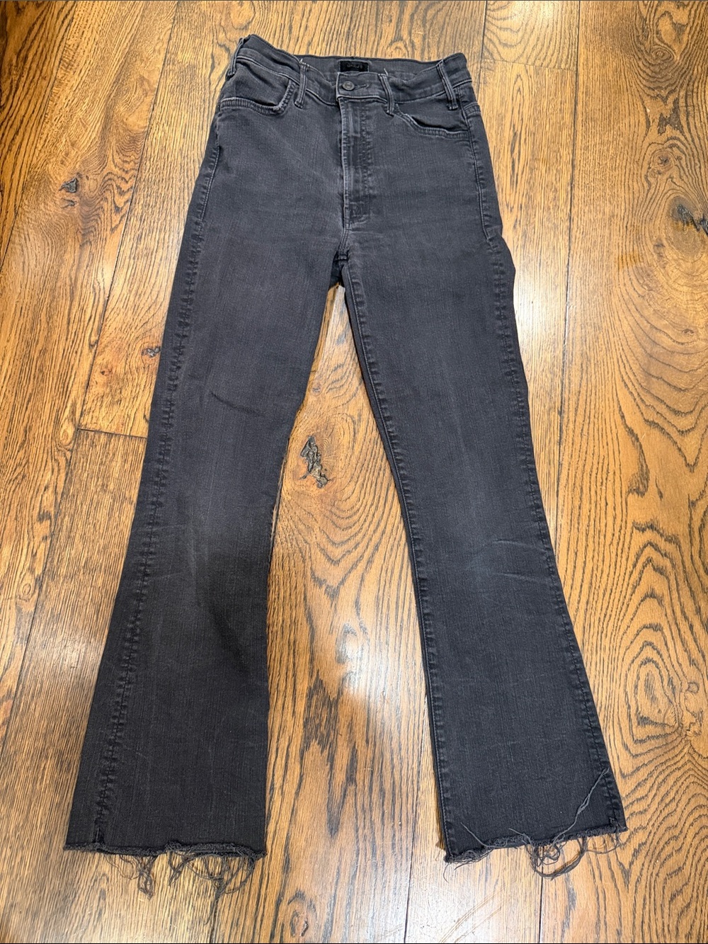 Mother Women’s Black High-Rise Flared Jeans